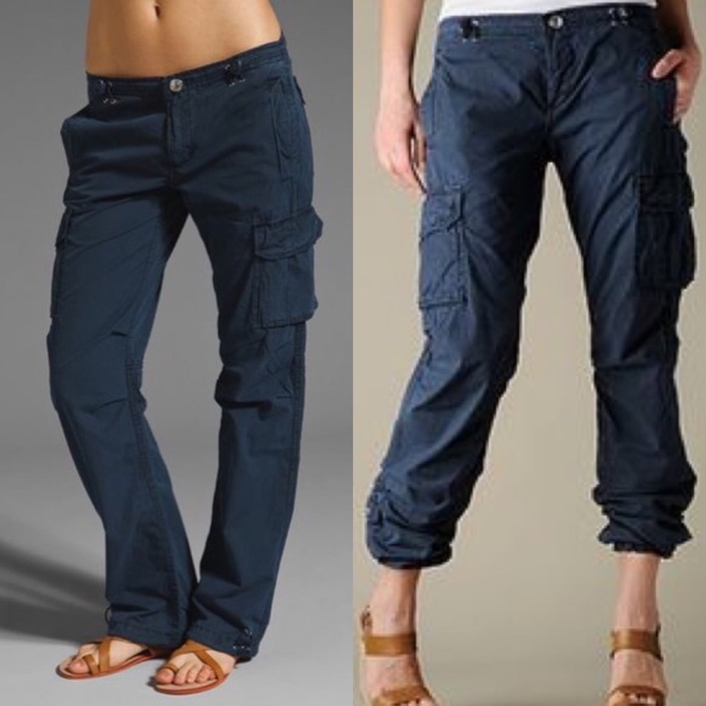 True Religion Sammy Midnight Blue Cargo Pants 25